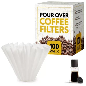 [100 Pack] Pour Over Coffee Filter for Fellow Stagg XF Filters - White Impresa Tall Coffee Filters