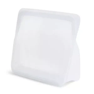 Premium Silicone Reusable Food Storage Stand-Up Mid Bag - Clear