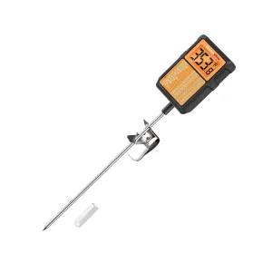 Waterproof Digital Candy Thermometer with Pot Clip, 8" Long Probe Instant Read for Yogurt and Candy Making, Oil Deep Frying