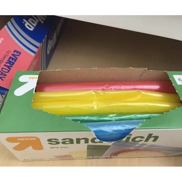 Sandwich Storage Bags Assorted Colors - 64 ct - 图片 3