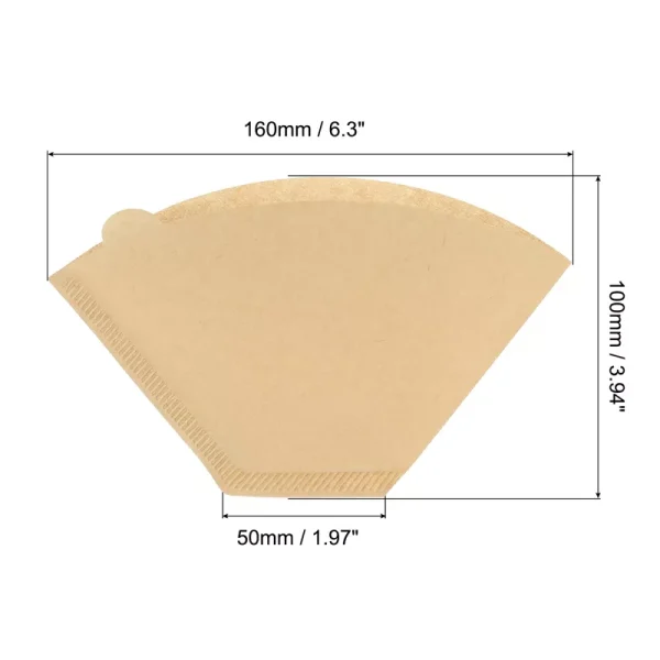 Pour-Over Brewing Cone Coffee Filters 200 Pcs - 图片 2